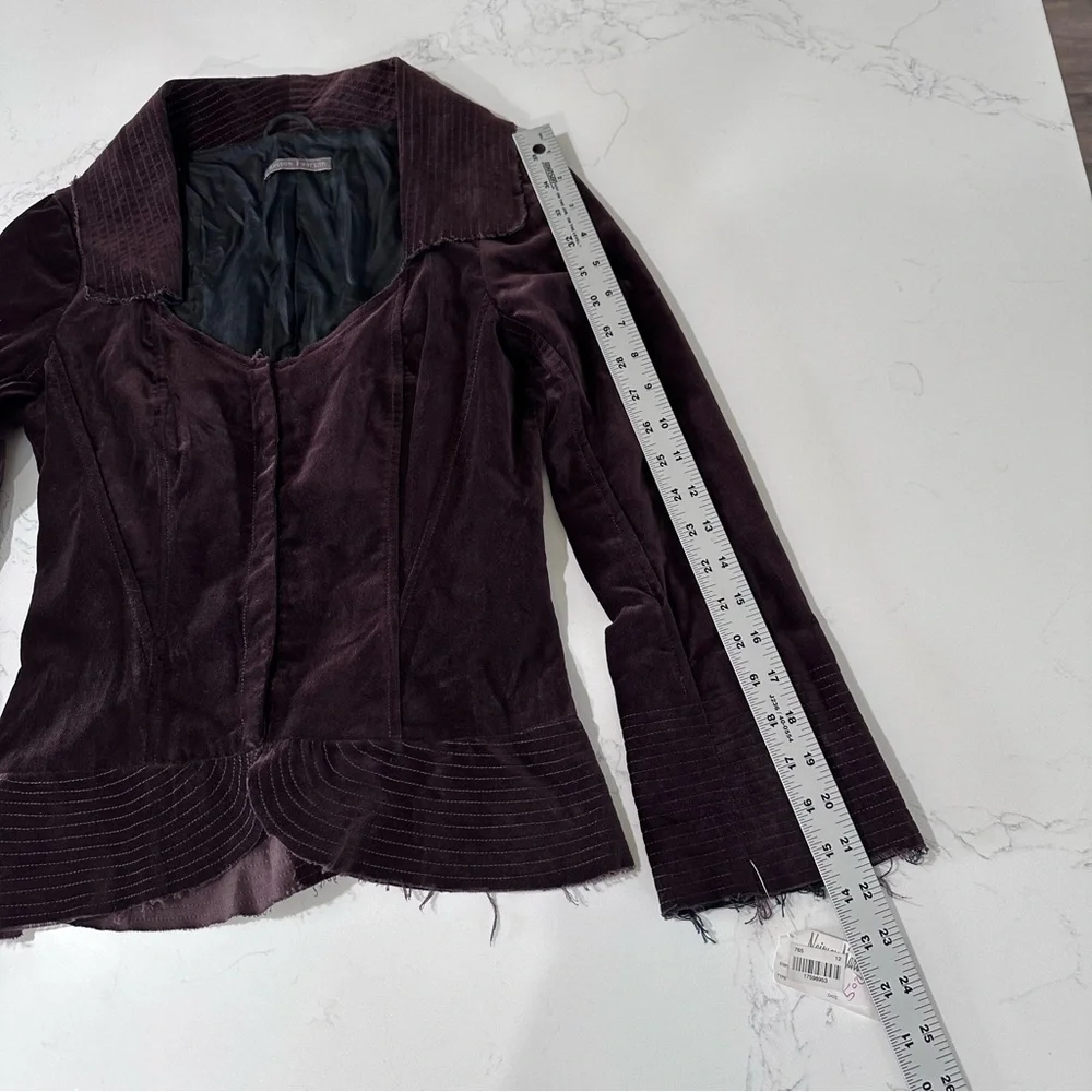 Easton Pearson Velvet Blazer in Deep Brown - Picture 12 of 14